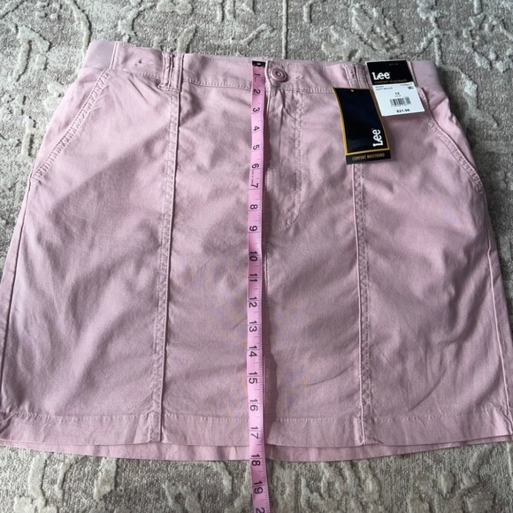 Lee Women's Skirt Size 12 Pink Comfort Waistband Casual Mini New with Tags - Picture 3 of 13